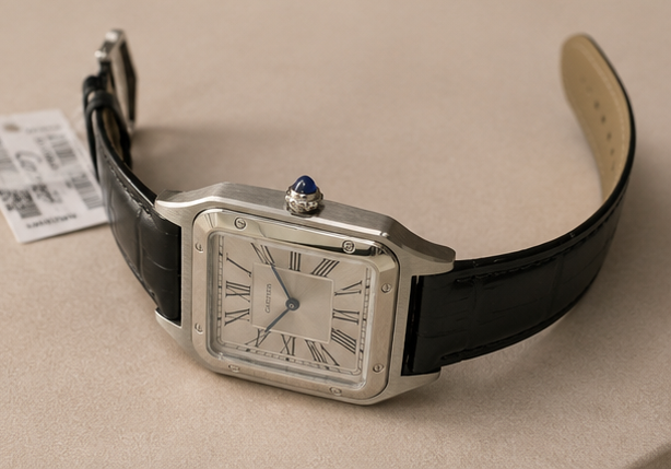 Montre CARTIER Premium Élégance Carrée Noir & Argent