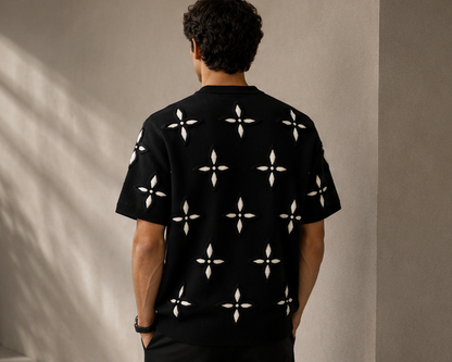 Tricot LV Premium Noir Homme – Monogram Élégance