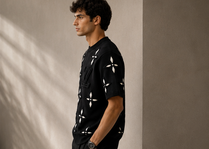 Tricot LV Premium Noir Homme – Monogram Élégance